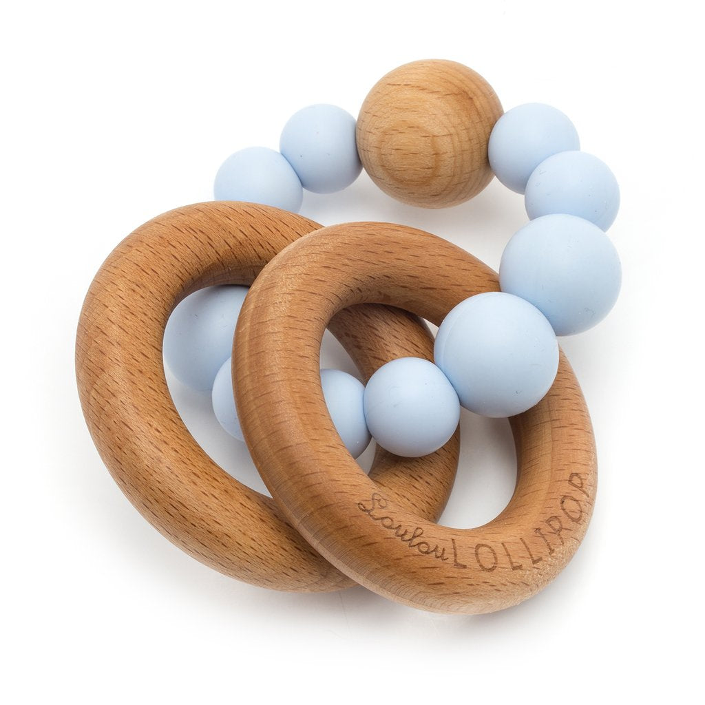 Loulou Lollipop Bubble Wood + Silicone Teether