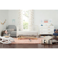 Babyletto Bixby 3-in-1 Convertible Metal Crib with Toddler Bed Conversion Kit