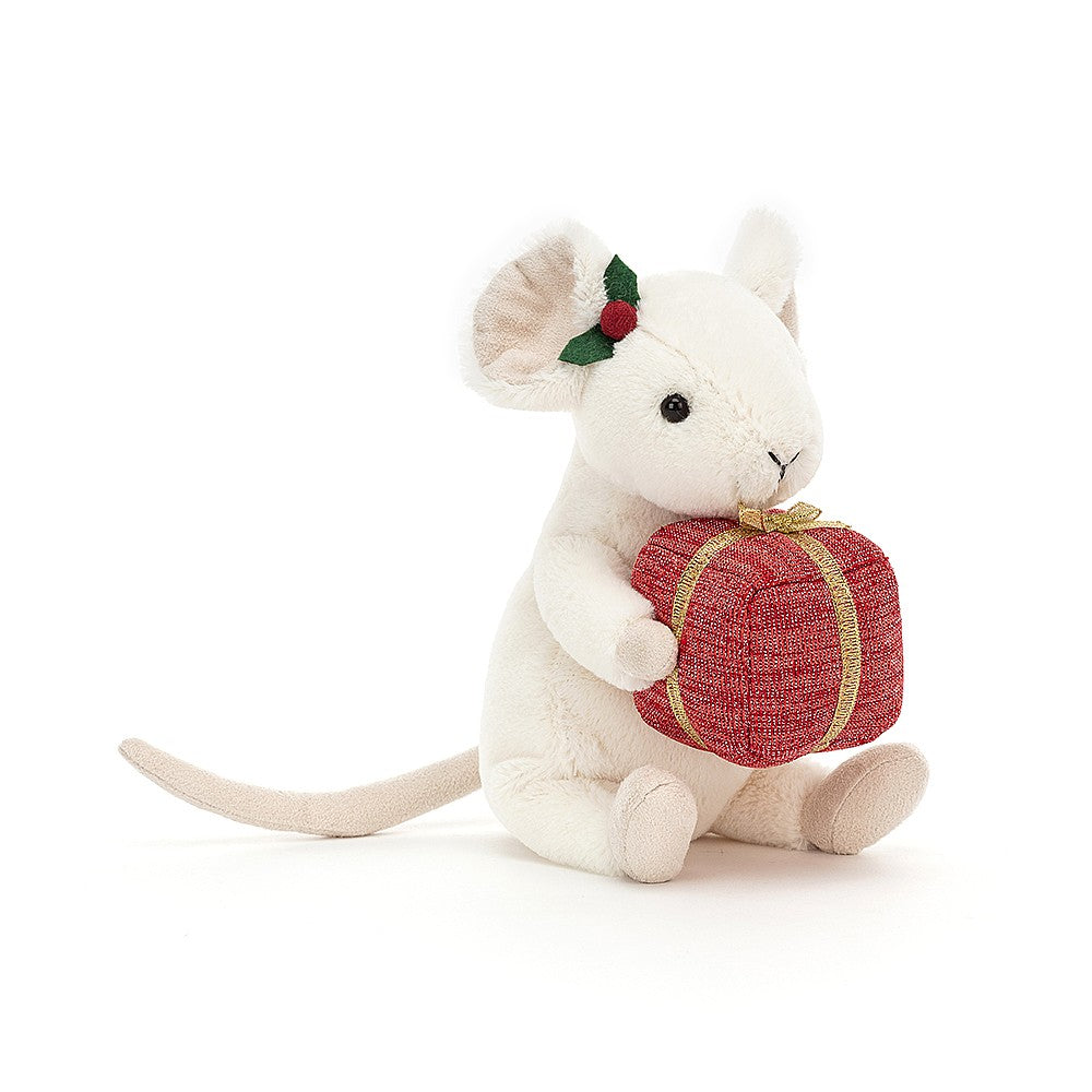 Jellycat Merry Mouse with Present