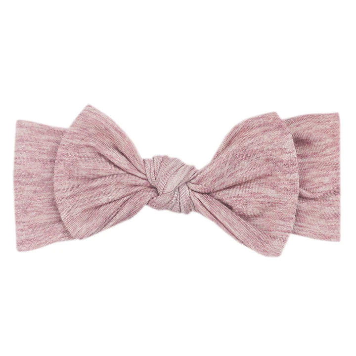 Copper Pearl Knit Headband Bow- Maeve