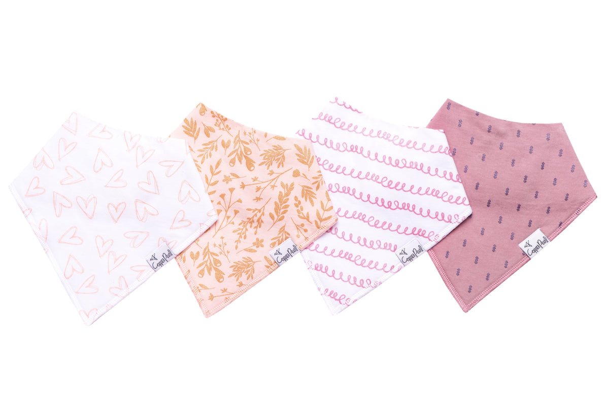 Copper Pearl Baby Bandana Bibs - Lola