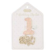 Mud Pie 1st Birthday Clip Set