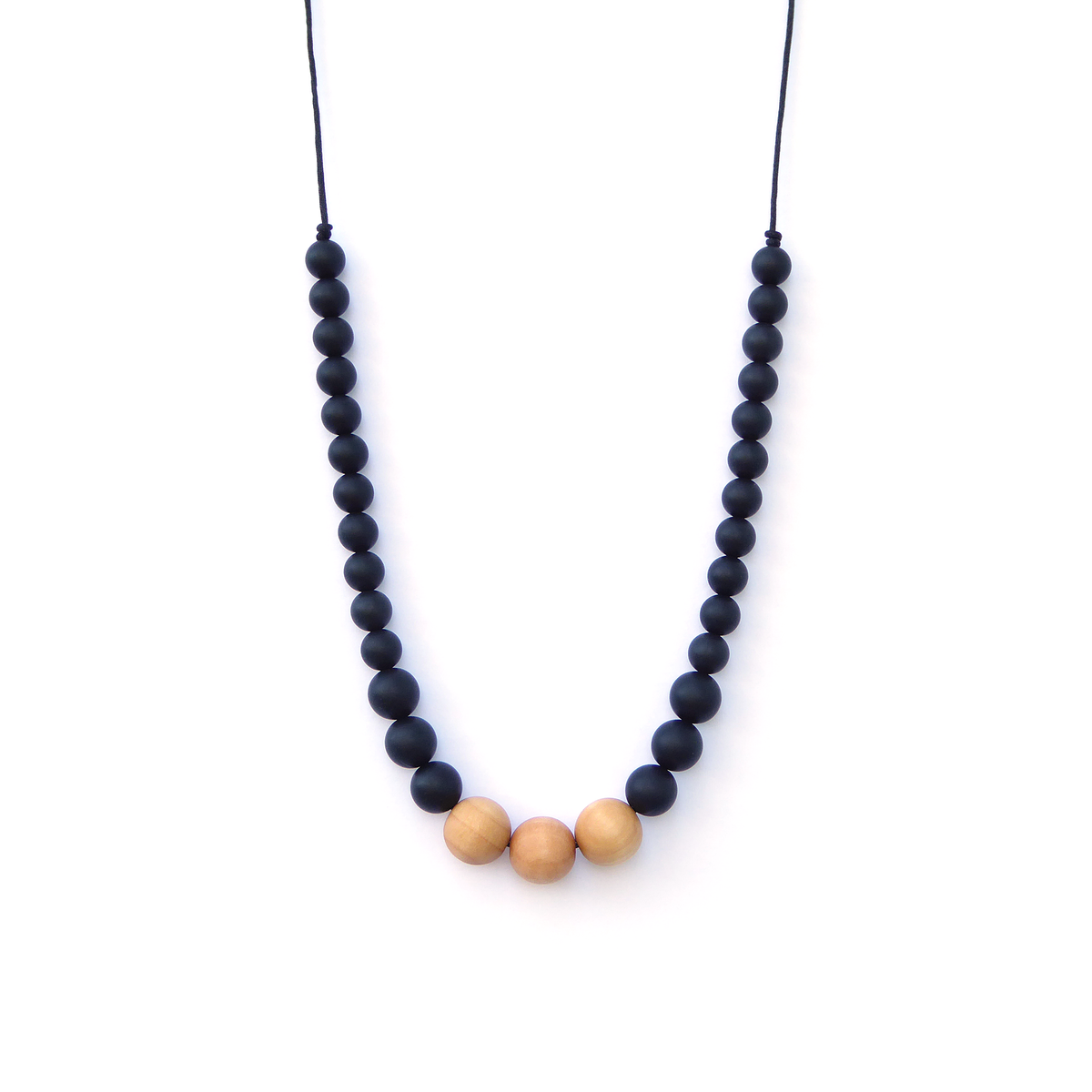 Loulou Lollipop Naturalist Wood + Silicone Teething Necklace