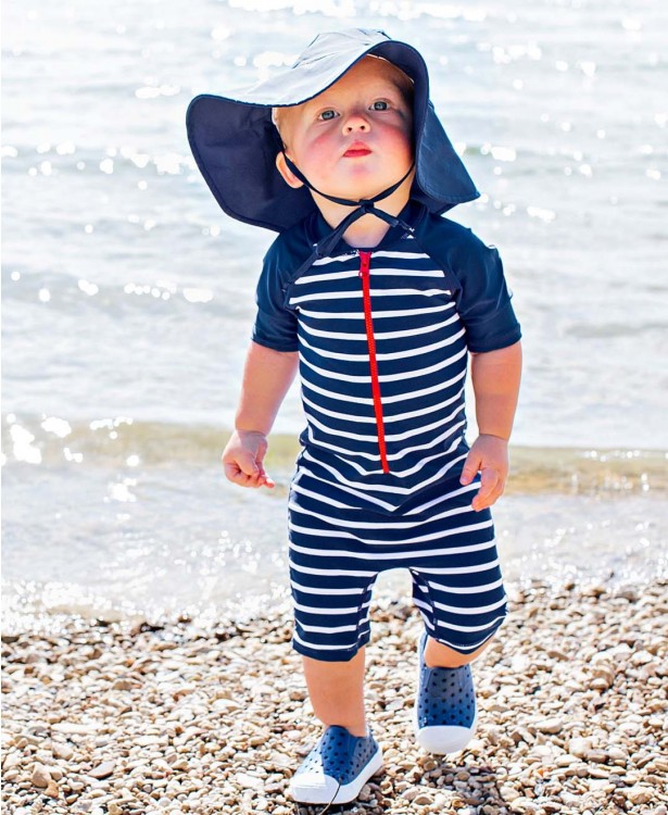 Ruffle Butts Wide Brim Swim Hat