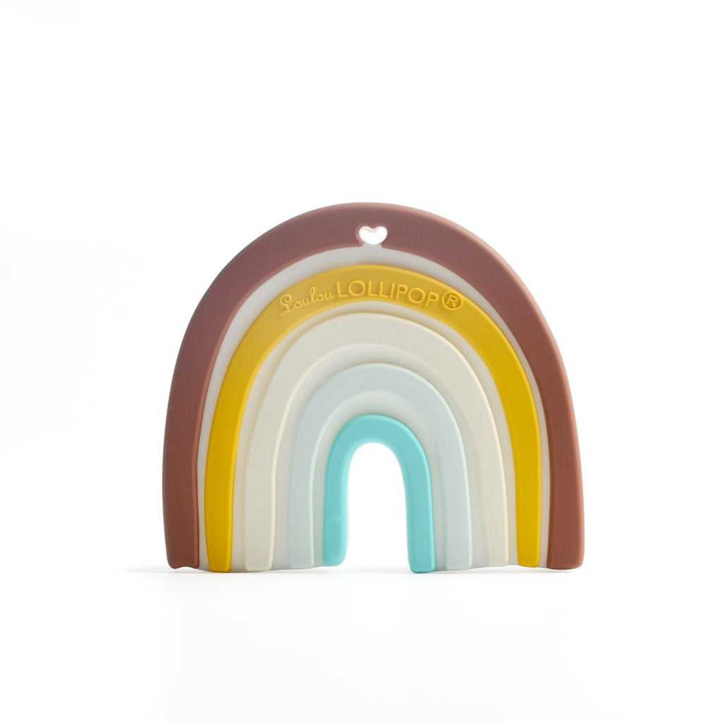 Loulou Lollipop Neutral Rainbow Silicone Teether