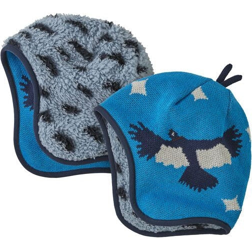 Patagonia Baby Reversible Beanie | Guanaco Fiesta: Blue Bird