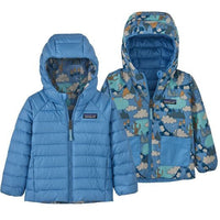 Patagonia Baby Reversible Down Sweater Hoody | Andea Song: Blue Bird