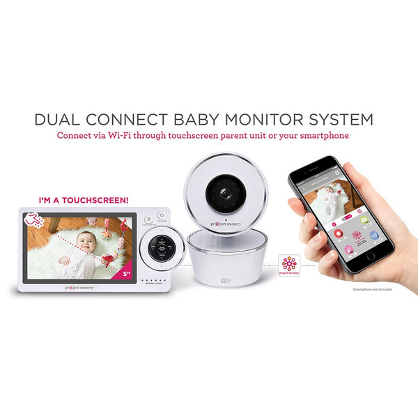 Project Nursery 5" Dual Connect Wi-Fi Baby Monitor System