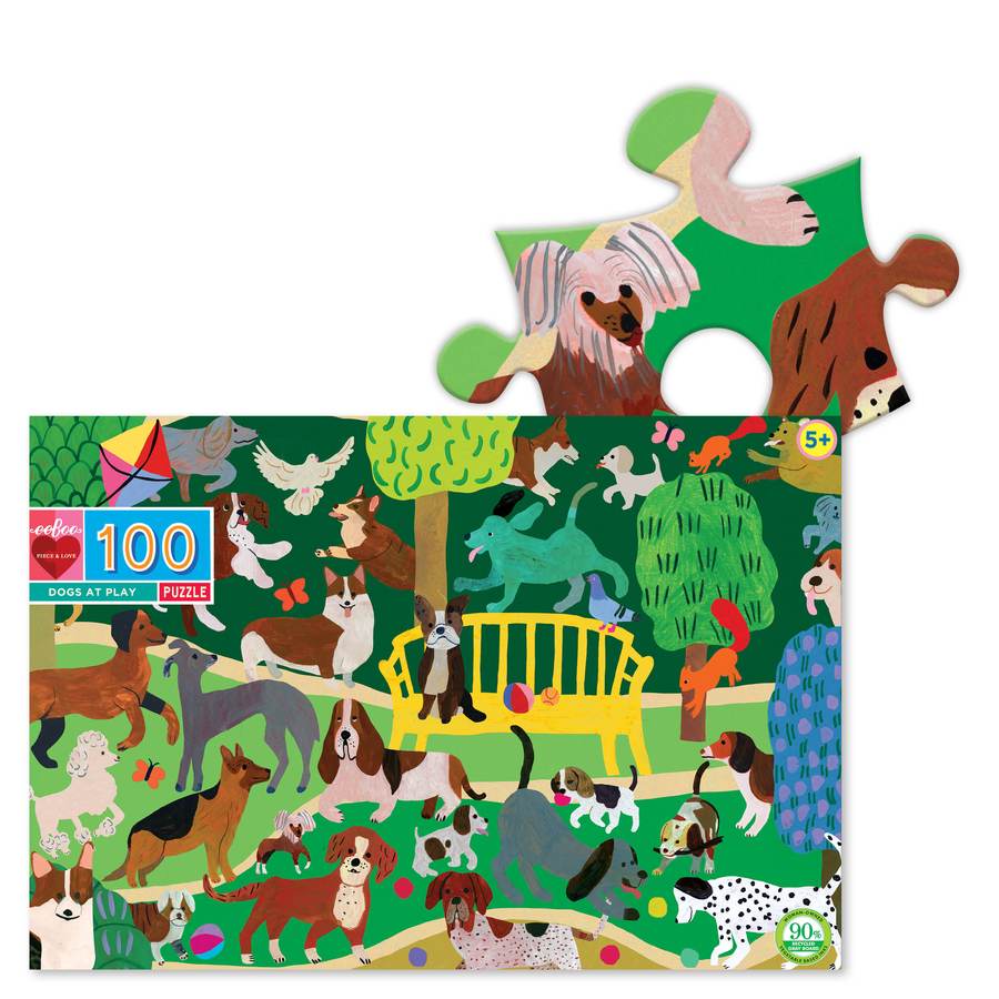 eeboo Dogs at play 100 piece puzzle