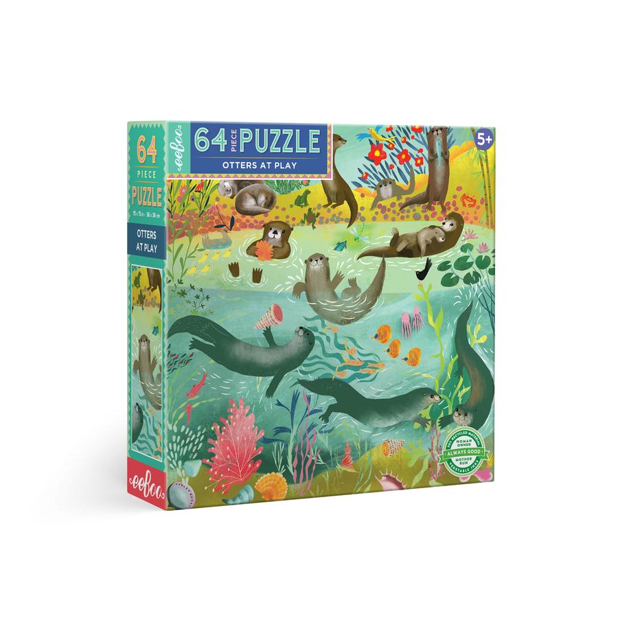 eeBoo Otters at play 64 piece puzzle