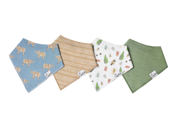 Copper Pearl Baby Bandana Bibs - Peanut