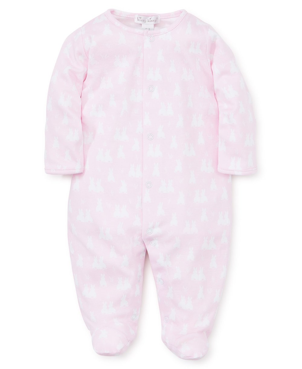 Kissy Kissy Cushy Cottontails Pink Footie