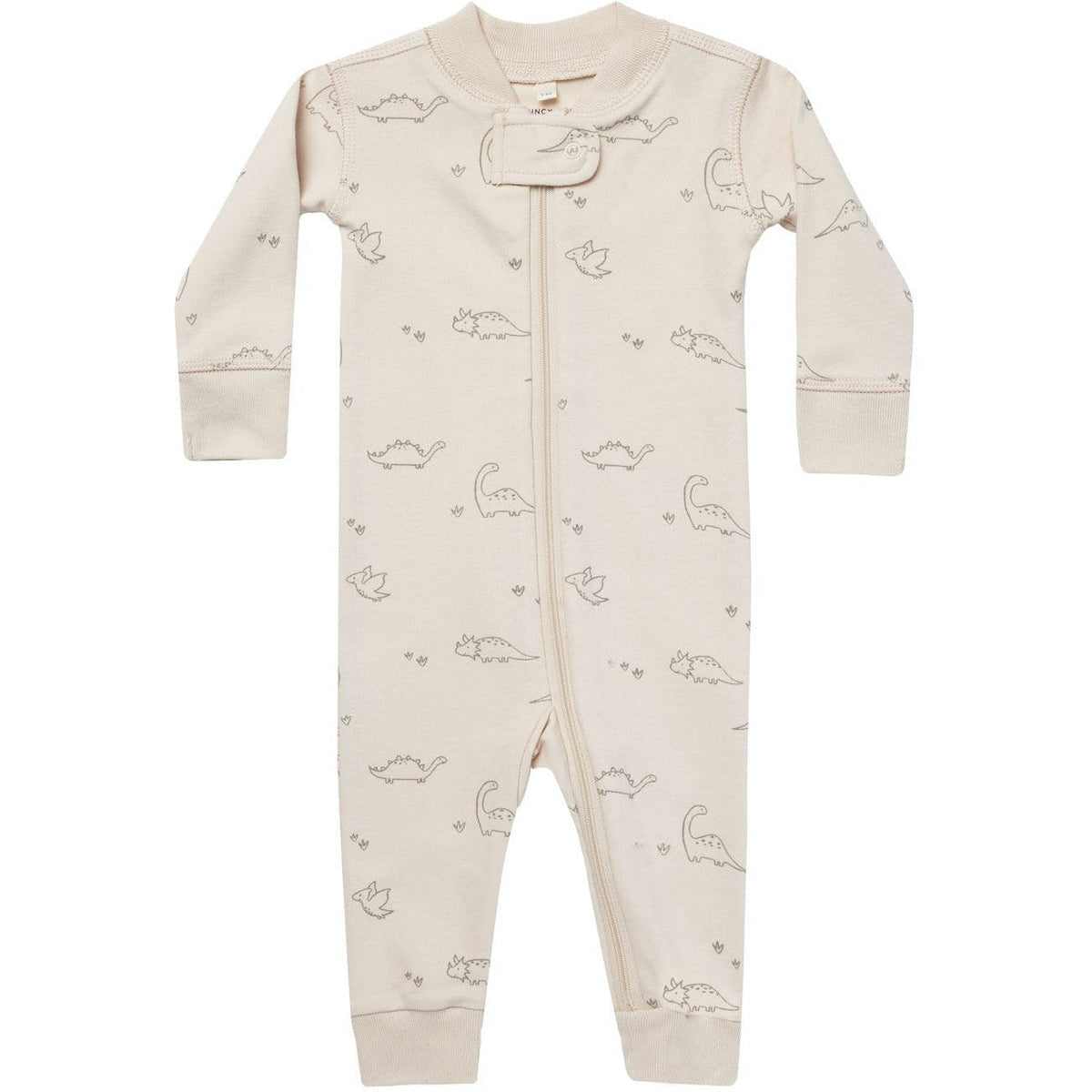 Quincy Mae Zip Long Sleeve Sleeper || Dinos