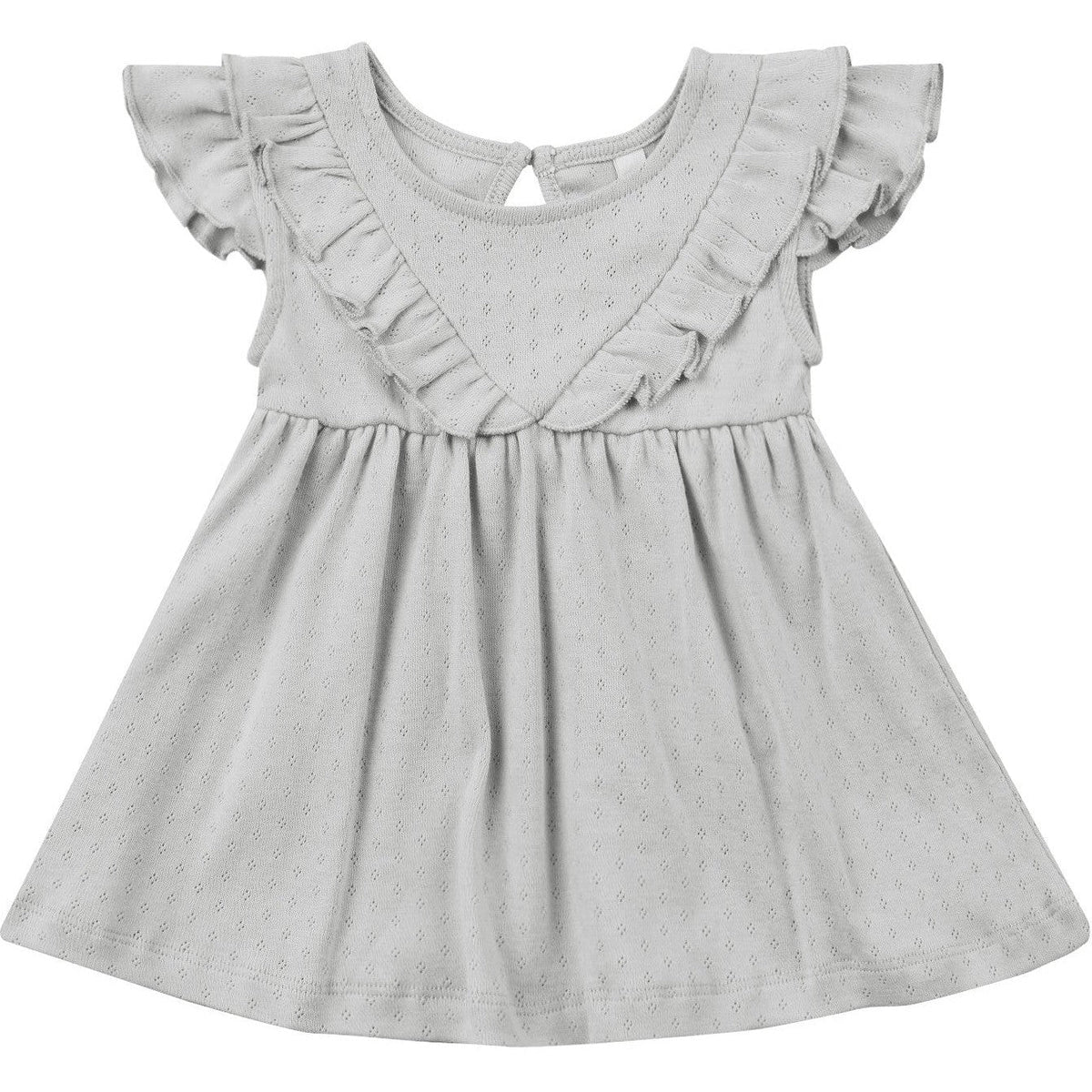 Quincy Mae Sleeveless Ruffle V Dress | Cloud