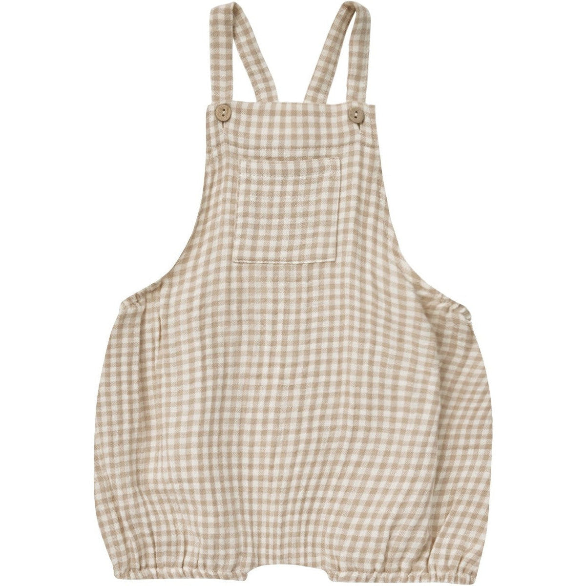 Quincy Mae Hayes Romper | Oat Gingham