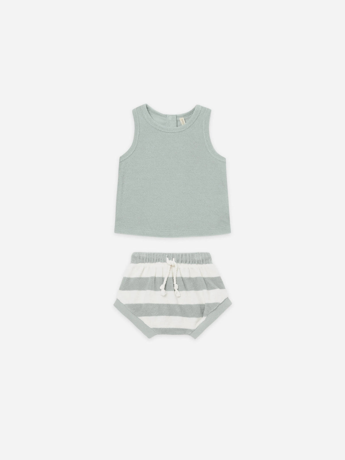 Quincy Mae TERRY TANK + SHORT SET | SKY STRIPE