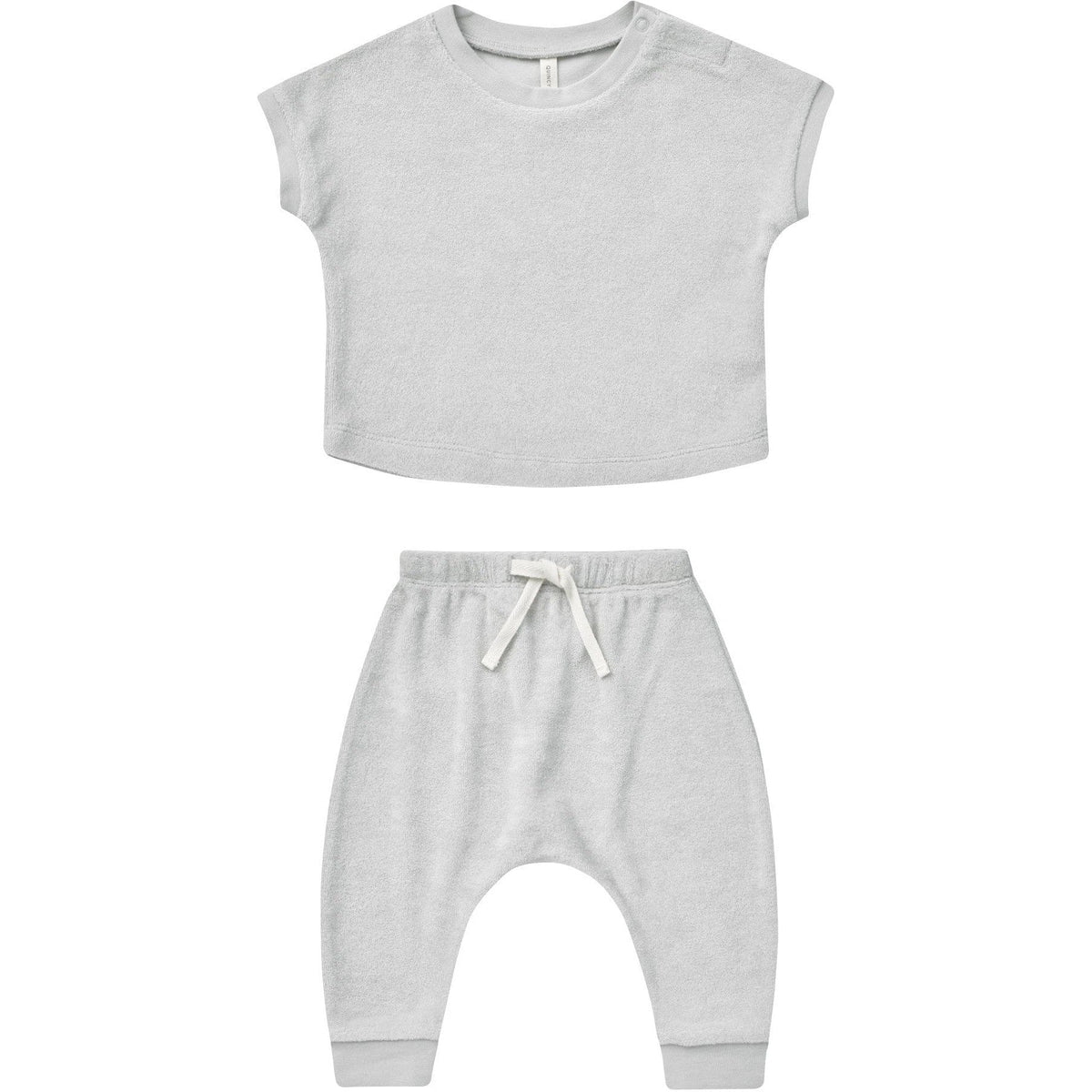 Quincy Mae Terry Tee + Pant Set | Cloud