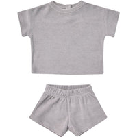 Quincy Mae Terry Tee + Shorts Set | Periwinkle