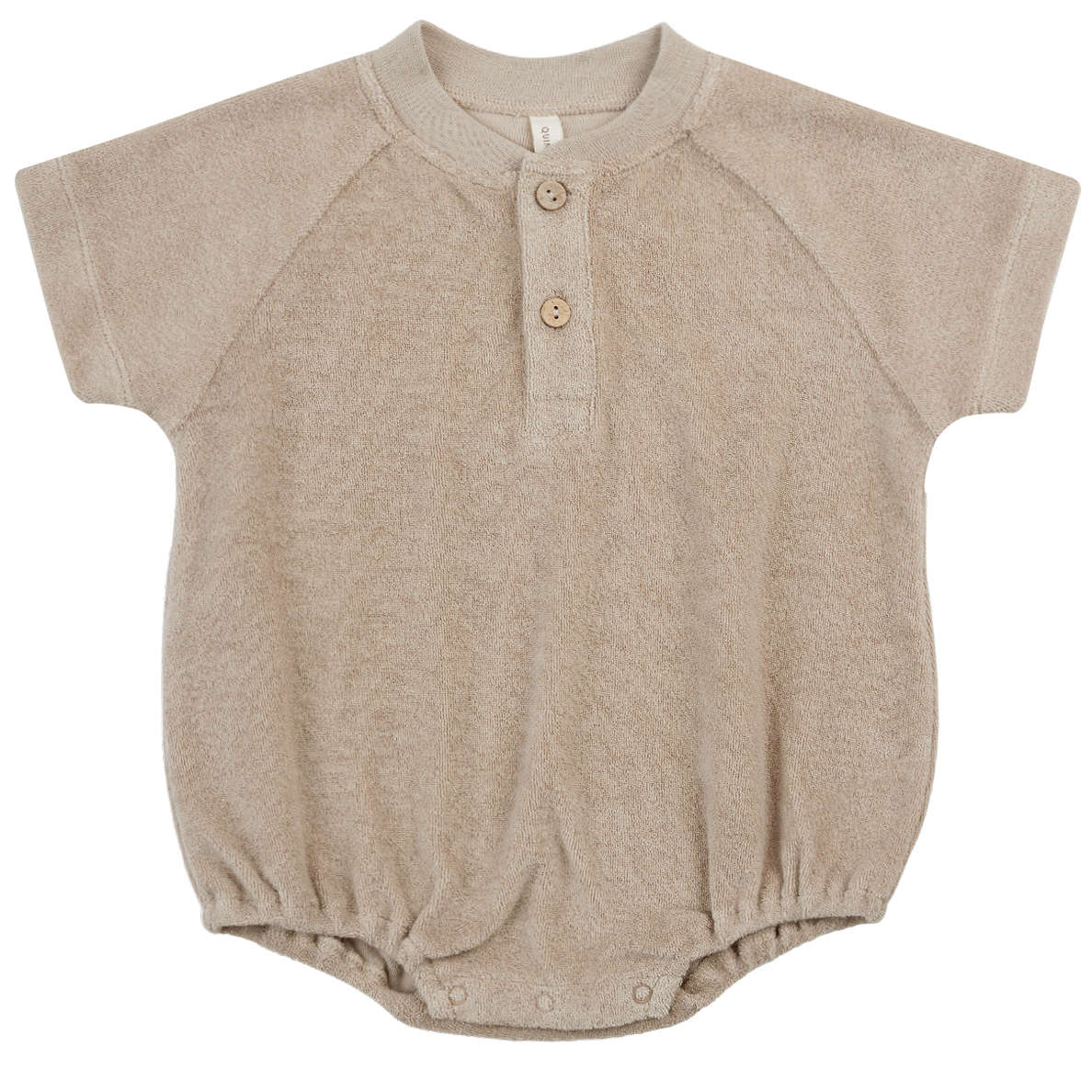 Quincy Mae Terry Henley Romper | Oat