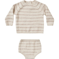 Quincy Mae Bailey Knit Set | Heathered Oat Stripe