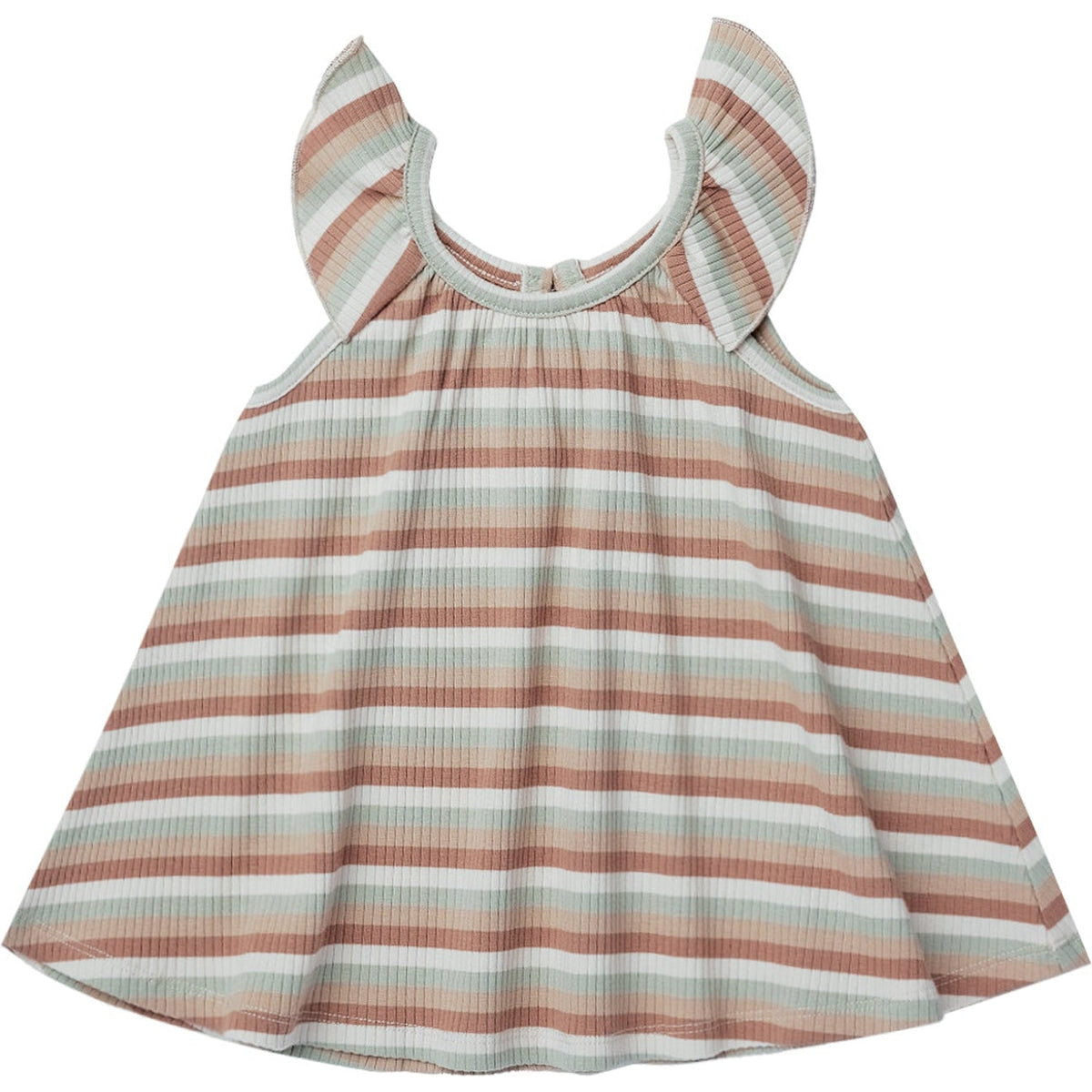 Quincy Mae Ruffle Swing Dress | Summer Stripe