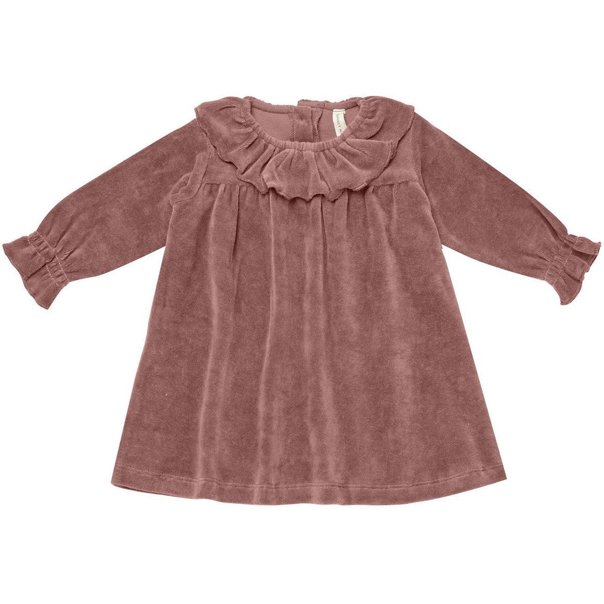 Quincy Mae Velour Baby Dress || Fig