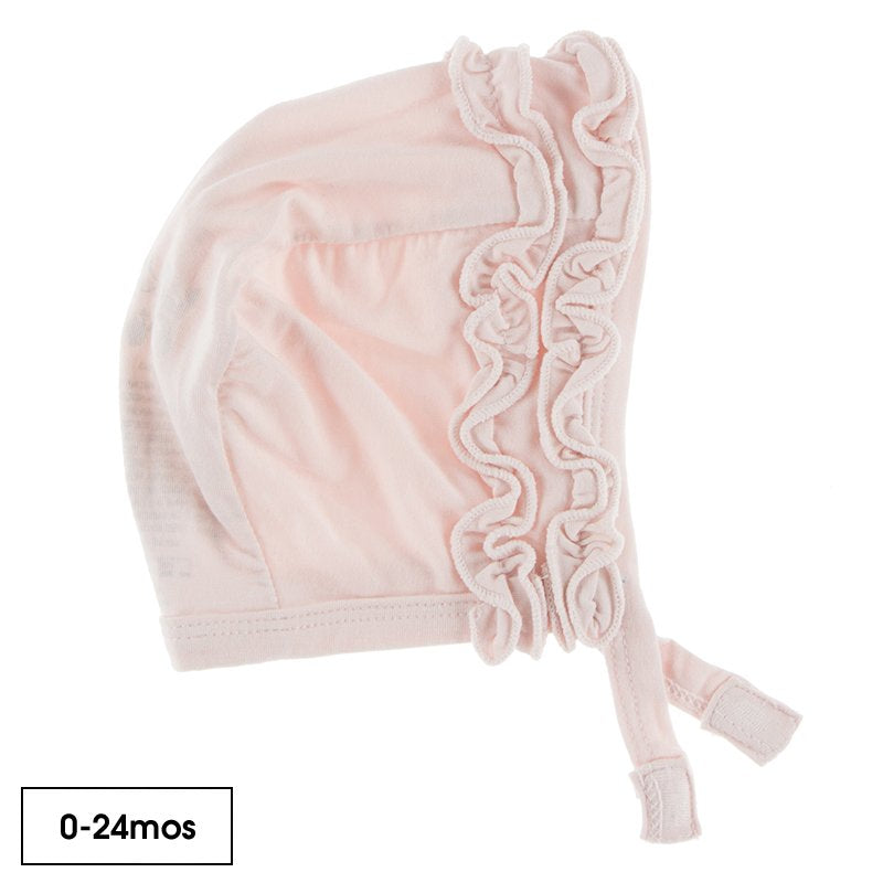 Kickee Pants Ruffle Bonnet - Macaroon