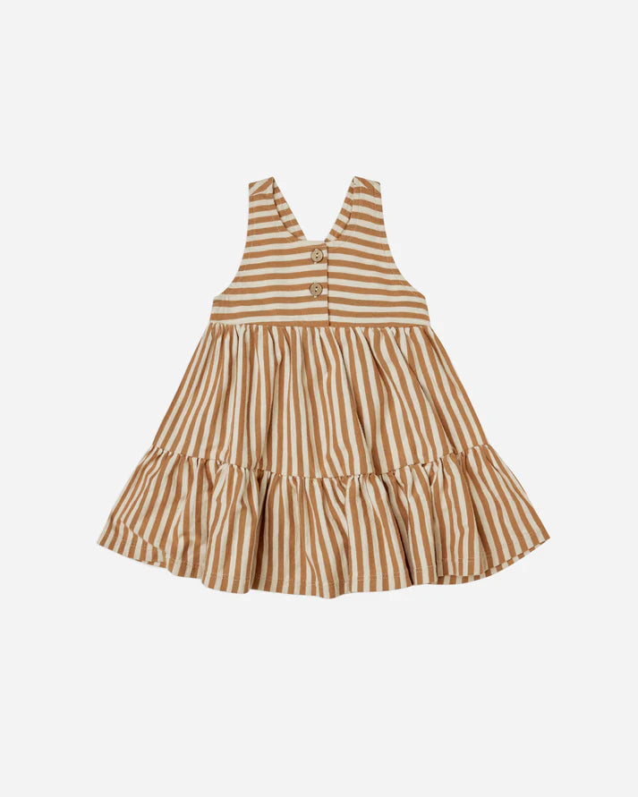 Rylee & Cru Ruby Swing Dress Camel Stripe