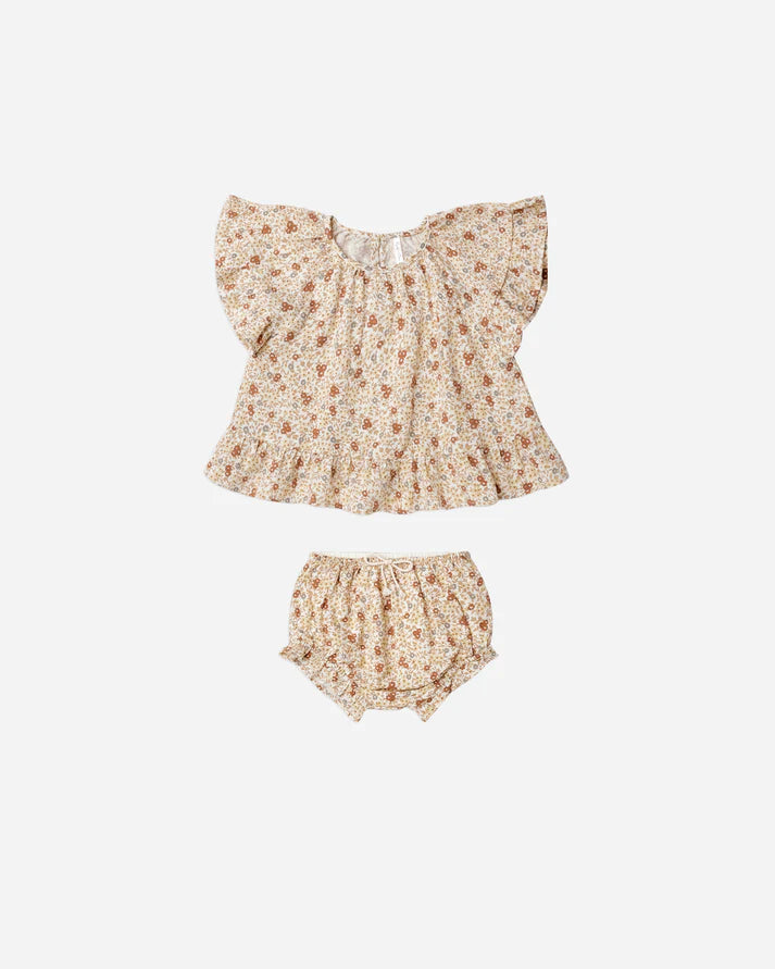 Rylee & Cru Butterfly Top & Bloomer Set Flower Field