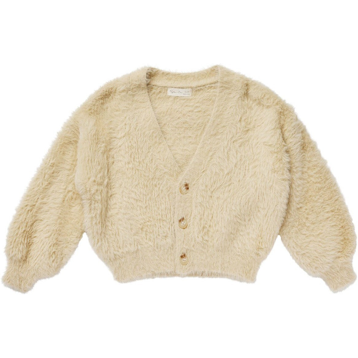 Rylee + Cru Boxy Crop Cardigan || Champagne