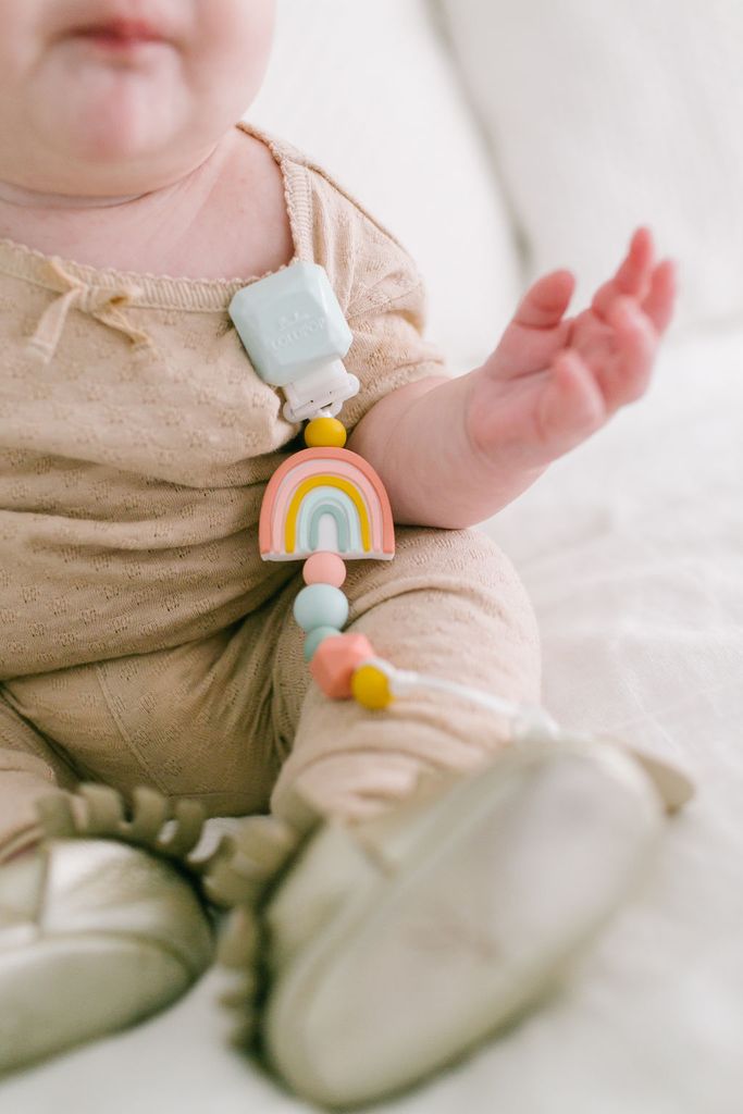 Loulou Lollipop Rainbow Pacifier Clip