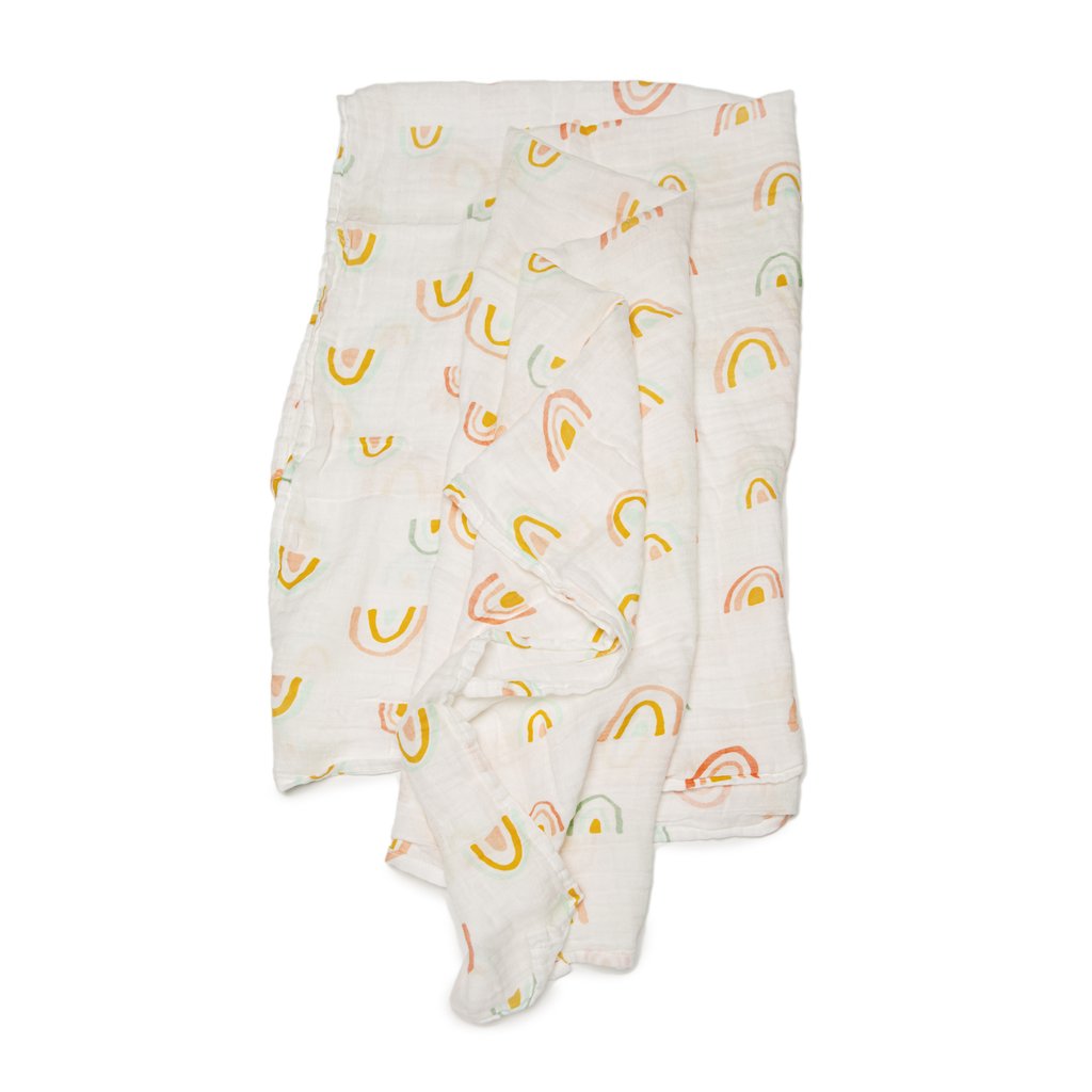 Loulou Lollipop Muslin Swaddle - Llama Rainbow