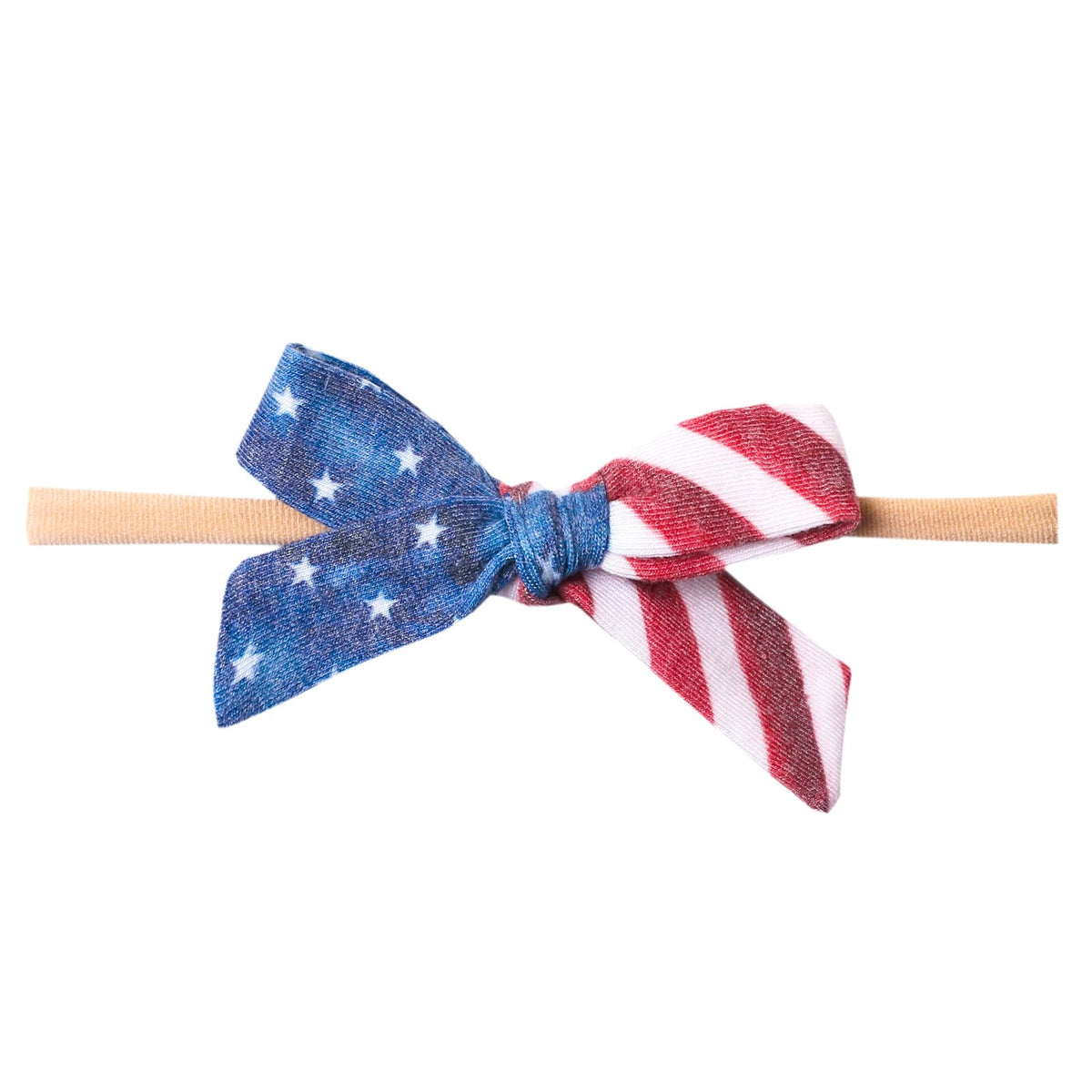 Copper Pearl Ribbon Nylon Bow - Patriot