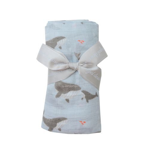 Angel Dear Multi Swaddle Blanket- Grey Whales