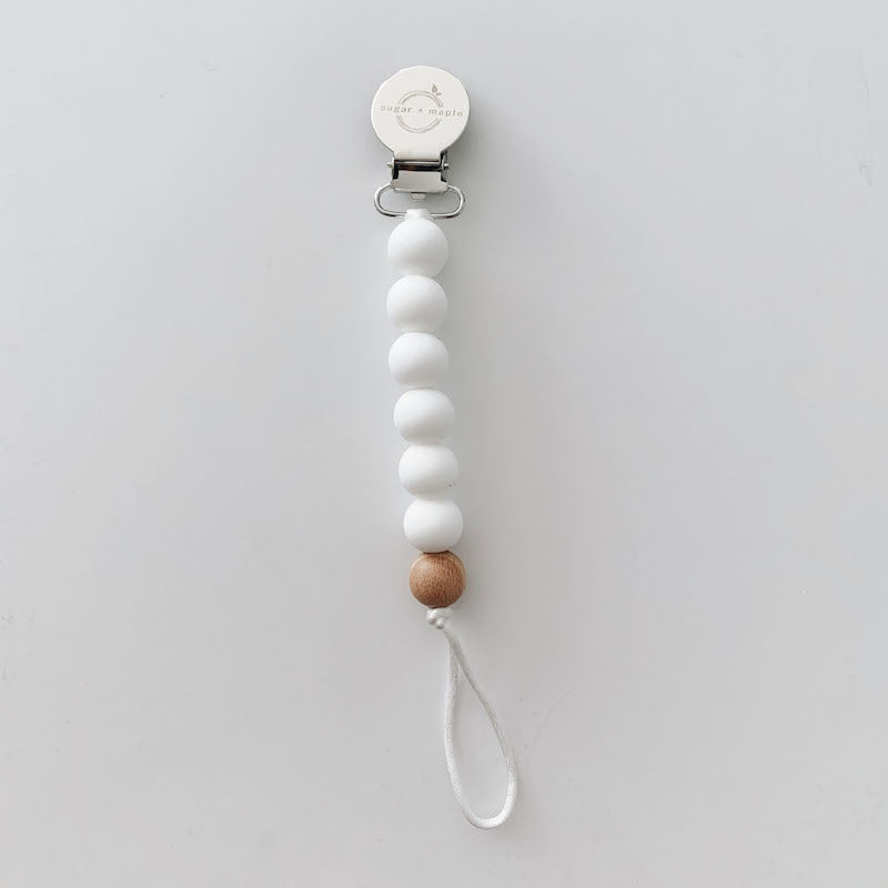 Sugar + Maple Paci & Teether Clip