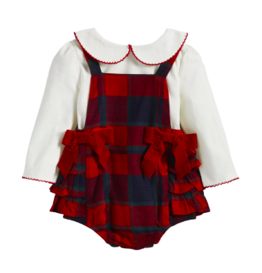 Mudpie Tartan Pinafore Set