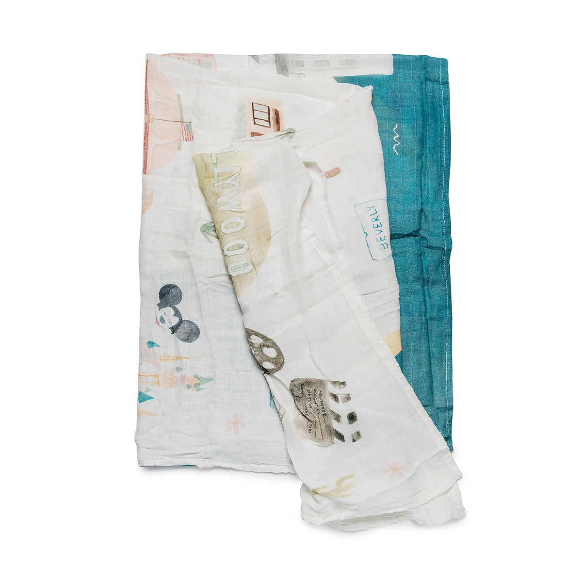 Loulou Lollipop City Muslin Swaddle Blanket