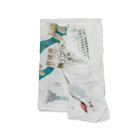 Loulou Lollipop City Muslin Swaddle Blanket