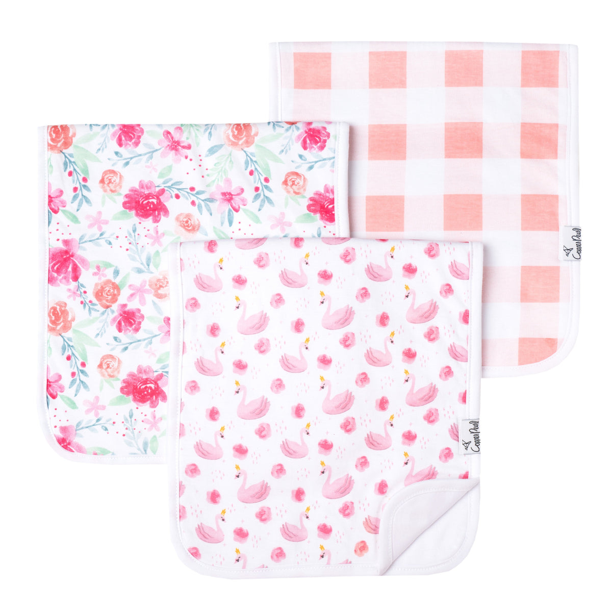 Copper Pearl Premium Burp Cloths - June