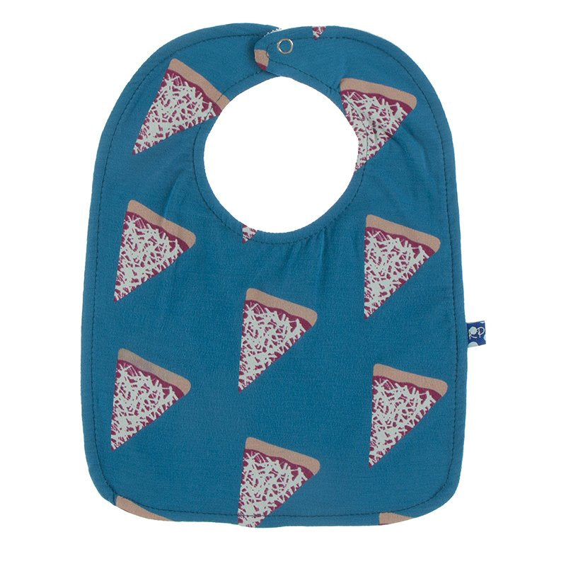 Kickee Pants Bib Set - Cherry Pie Takeout, Illusions Blue Happy Veggies & Seaport Pizza Slices