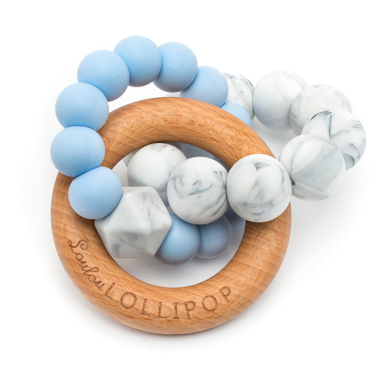 Loulou Lollipop Trinity Wood + Silicone Teether