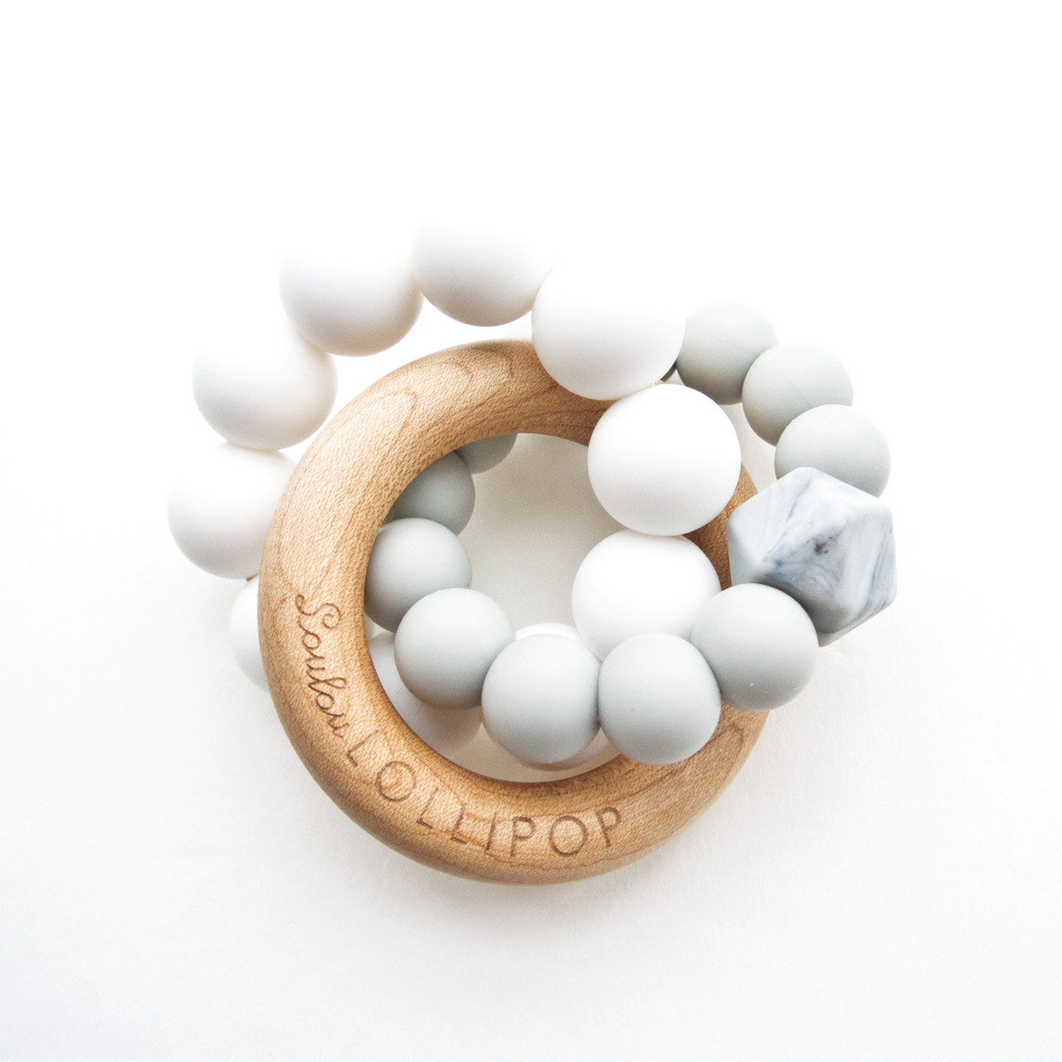 Loulou Lollipop Trinity Wood + Silicone Teether