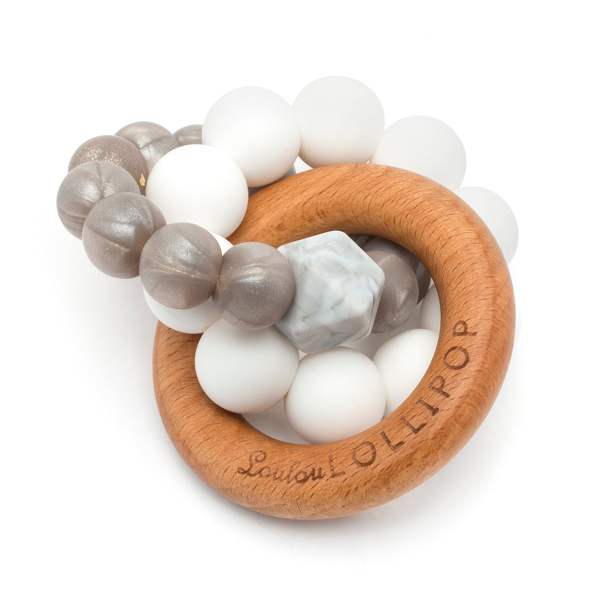 Loulou Lollipop Trinity Wood + Silicone Teether