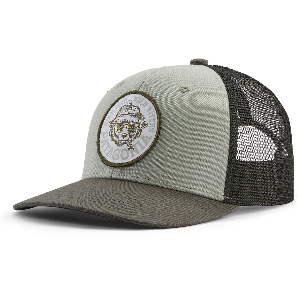 Patagonia Take a Stand Trucker Hat | Wild Grizz: Sleet Green