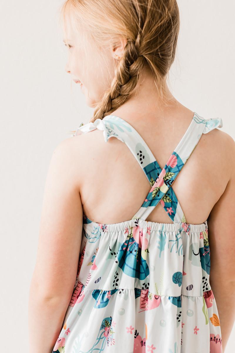 Mila & Rose Ruffle Strappy Dress- Beachy Keen