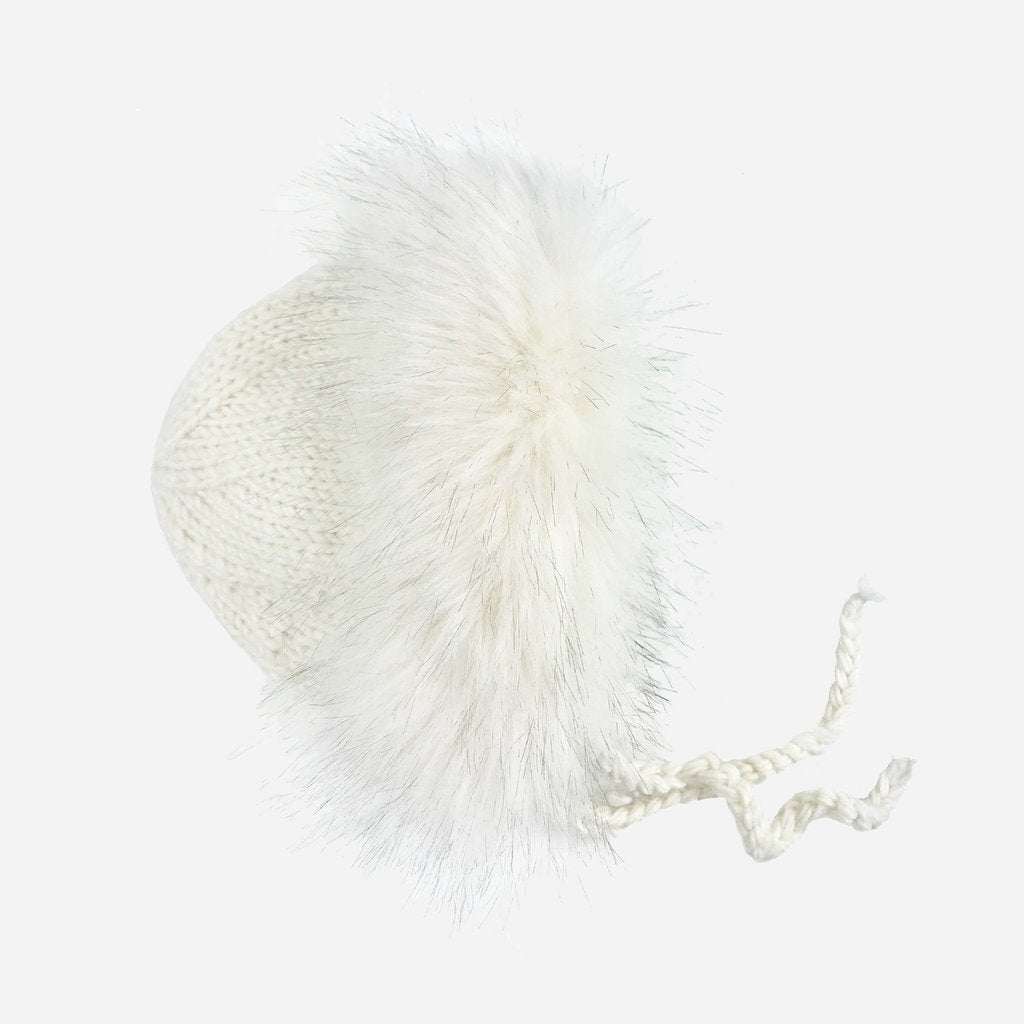 The Blueberry Hill Arctic Faux Fur Bonnet - Cream