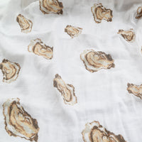 Little Hometown Aw, Shucks! Oyster Baby Muslin Swaddle Receiving Blanket