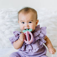 Bitzy Biter™ Teething Ball Baby Teether- Pink Lemonade