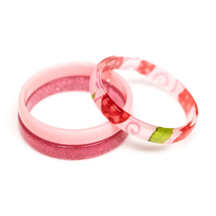 Lilies & Roses Pink Mix Bangles - Set of 3