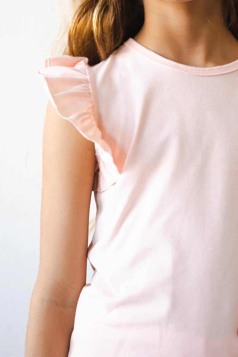 Mila & Rose PETAL PINK S/S RUFFLE TEE